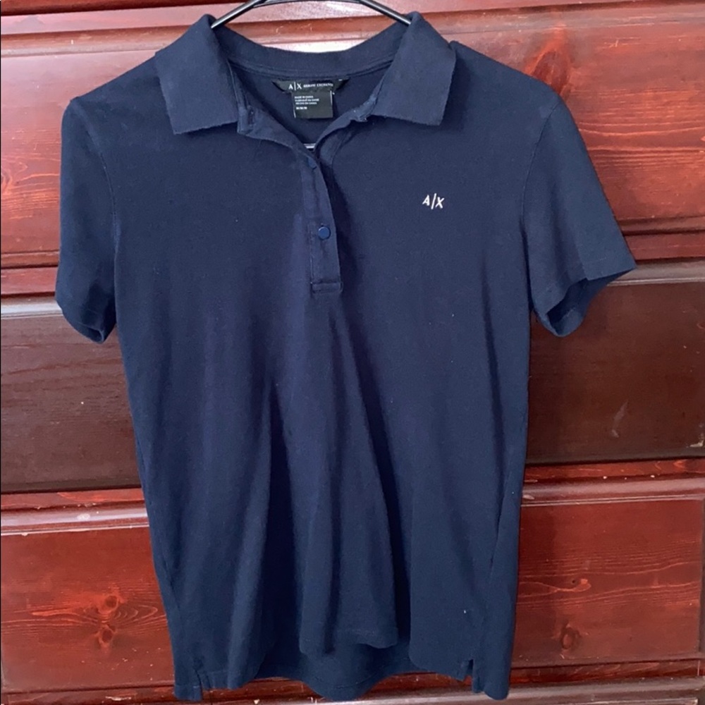 armani exchange polo logo shirt